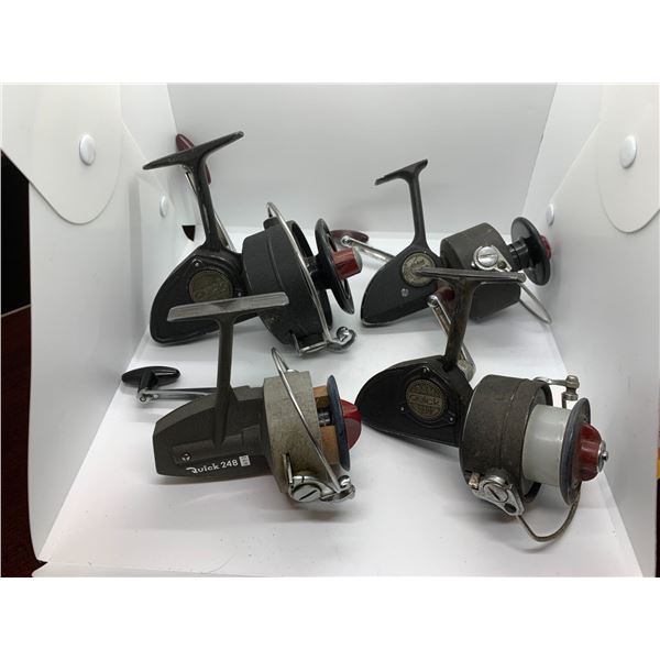 4 vintage Dam Quick spinning reels West Berlin