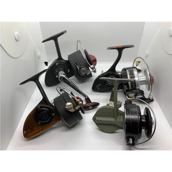 4 vintage Dam Quick spinning reels West Berlin