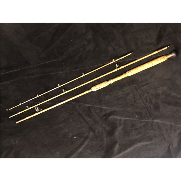 Custom built vintage split-cane 3pc mooching rod 10'4"