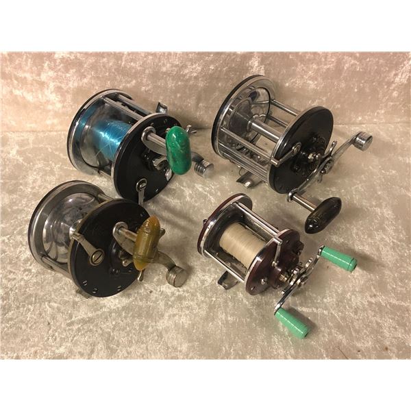 4 Penn assorted level-wind reels