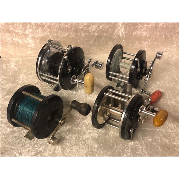 4 Penn assorted level-wind reels