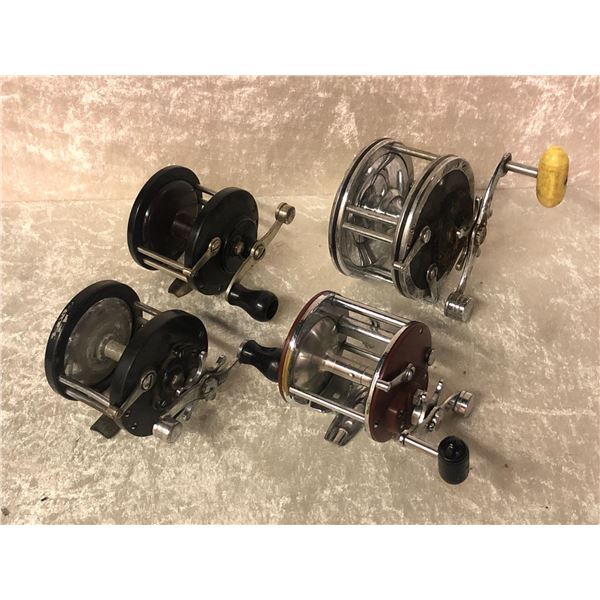 4 Penn assorted level-wind reels