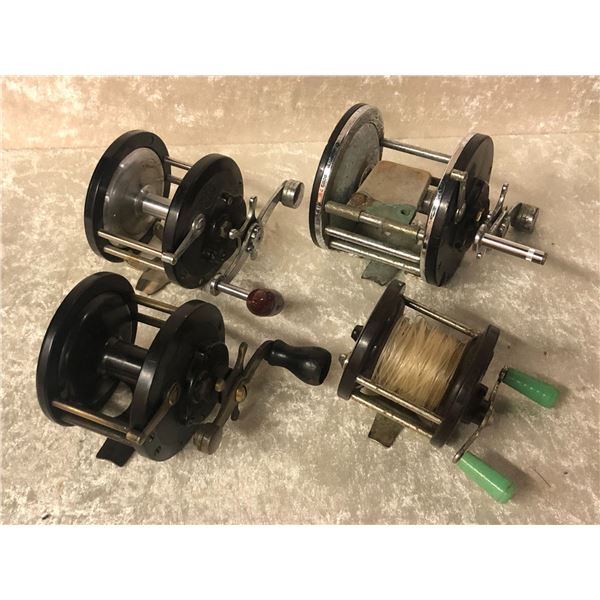 4 Penn assorted level-wind reels