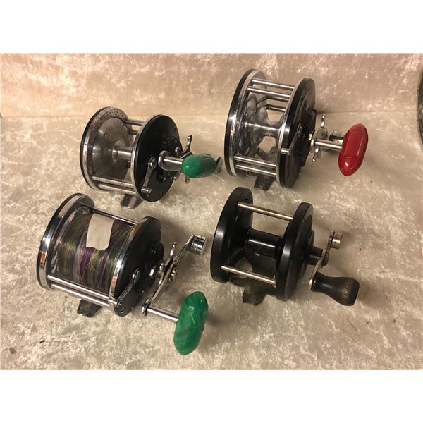 4 Penn assorted level-wind reels