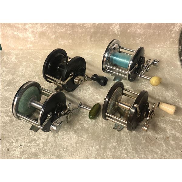 4 Penn assorted level-wind reels