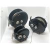 Image 2 : 3 Heard & Wilson Vancouver B.C. salmon fishing reels - 5" tyee - 4" & grilse 3"