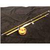 Image 1 : Salmon trolling rod w/ peetz 6" wooden reel 8ft