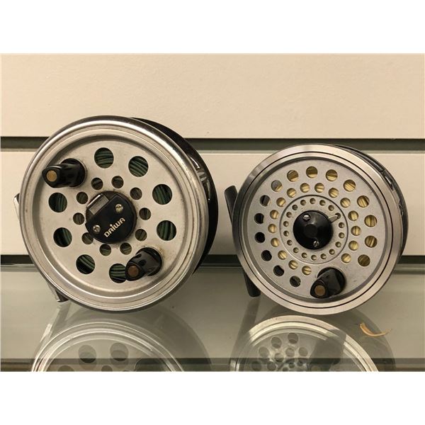 2 Daiwa Fly reels - model 734 & model SF708