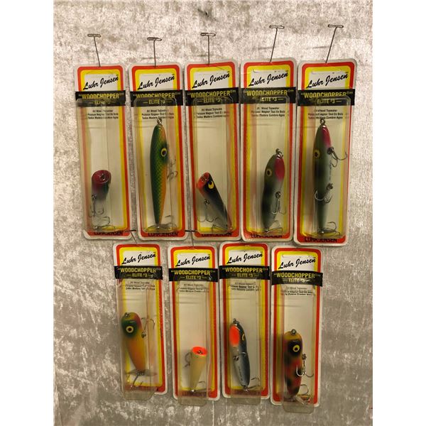 9 luhr-jenson vintage woodchopper fishing lures