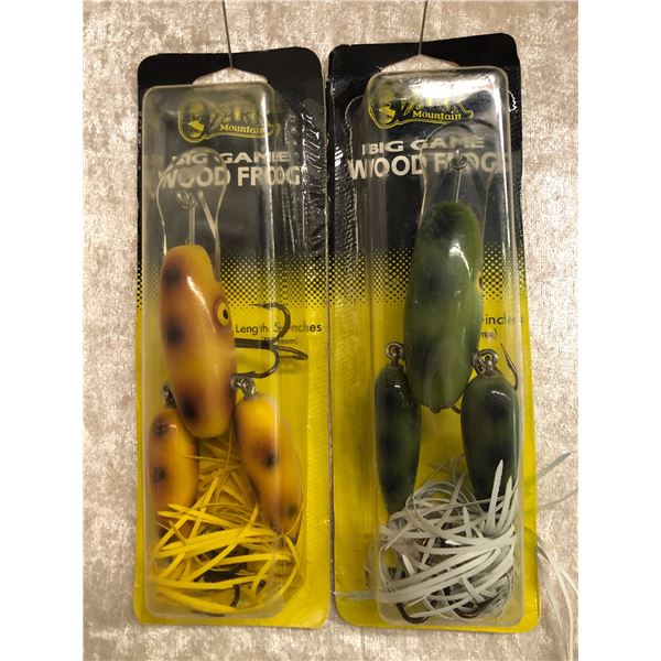 2 Ozark mountain big game wood frog lures