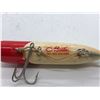Image 3 : Martin 2110382 vintage 4" wooden plug fishing lure with glass eyes