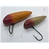 Image 1 : 2 Vintage wooden fishing lures - No Markings