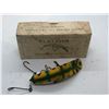 Image 3 : Helin Tackle company Vintage 4" wooden flatfish fishing lure w/orginal box