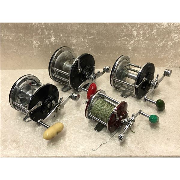 4 Penn assorted level wind fishing reels