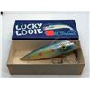 Image 1 : Vintage lucky louie by Bill Minser "herring" 5 1/2" fishing plug w/orginal box