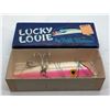Image 1 : Vintage lucky louie by Bill Minser "pearl pink" 4 1/2" fishing plug w/orginal box