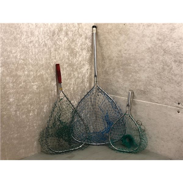Group of 3 trout nets