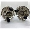 Image 1 : Pair Vintage jubilee 4 1/2" center-pin salmon reels Gibbs tools Vancouver BC