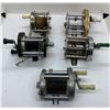 Image 1 : Group of 5 assorted bait cast level-wind bate cast reels