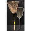 Image 1 : 2 Vintage foldup trout nets-aluminum w/ brass & cork handle