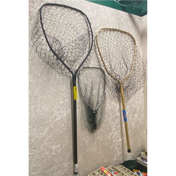 Group of 3 assorted trout nets