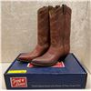 Image 1 : Pair of Tony Lama rust painted cowboy boots - size 10 (NOS)