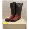 Image 1 : Pair of Sanders cedar/brown toe tip cowboy boots size 11 (NOS)