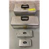 Image 1 : Set of 4 Umco vintage tackle boxes and lure boxes (rust free aluminum)