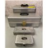 Image 2 : Set of 4 Umco vintage tackle boxes and lure boxes (rust free aluminum)