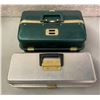 Image 1 : 2 Umco vintage tackle boxes green and gold (rust free aluminum)