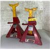 Image 1 : Pair of Snap-on red and yellow two ton capacity jack stands