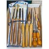 Image 1 : Vintage assorted woodcarving chisel & woodturning tools approx. 11 pc.