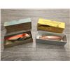 Image 1 : 2 Vintage lures w/ original box - true action plug by Hadsion fish lure company & rush - tango by US