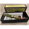 Image 2 : 2 Vintage fishing lures w/ original box - bobs wood lures & helin tackle company flat fish