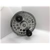 Image 1 : Vintage cast aluminum 4 1/2 in center pin salmon reel - coats aircraft limited Vancouver BC