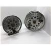 Image 1 : 2 Camo made in Denmark polished aluminum salmon reels 4 1/2in & 4in
