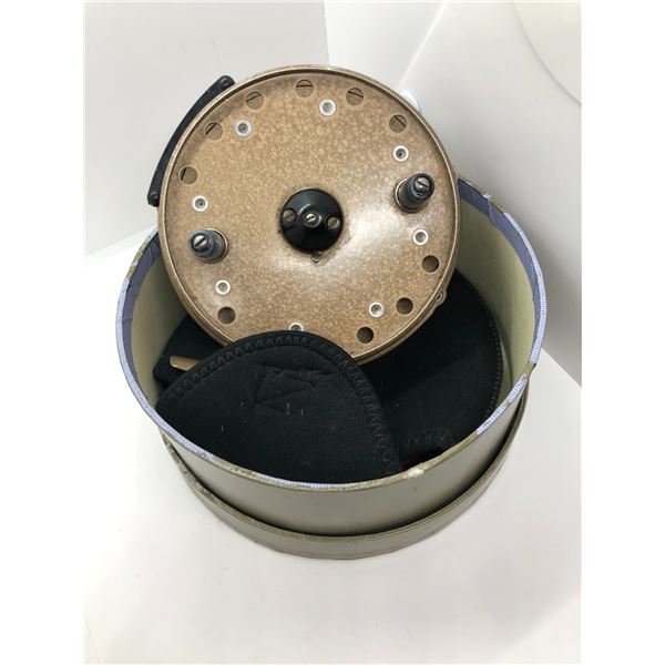 Grice & Young (gypsy) center pin salmon reel made in England 4 1/2 in