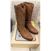 Image 1 : Pair sanders tan mule cowboy boots size 12 (NOS)