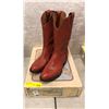 Image 1 : Pair of Sanders men's rust round toe cowboy boots size 10 (NOS)