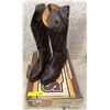 Image 1 : Pair of Tony Lama burro brown 17" round toe cowboy boots size 11 (NOS)
