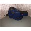 Image 2 : Two large bench vises - ERON no.100 mechanics vise & wood workers vise
