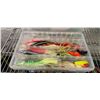 Image 3 : Four boxes of salmon ocean fishing gear - hoochies/ jigs/ spoons/ flashers/ buzzbombs etc.