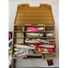 Image 3 : Two boxes of assorted salmon ocean fishing gear - salmon plugs/ jigs/ hoochies/ flashers etc.