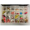 Image 2 : Two boxes filled with assorted vintage flat fish lures & spoons
