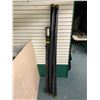 Image 1 : Two 6ft Cabela's black rod storage tubes and one Plano phantom telescopic adjustable rod storage tub
