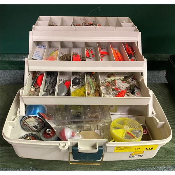 Plano tackle box & contents (mostly fresh water tackle)