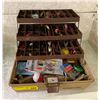 Image 1 : Adventure ultra light tackle box & contents (mostly fresh water tackle)