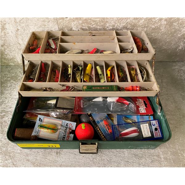 Vintage Plano tackle box & contents (mostly fresh water tackles)