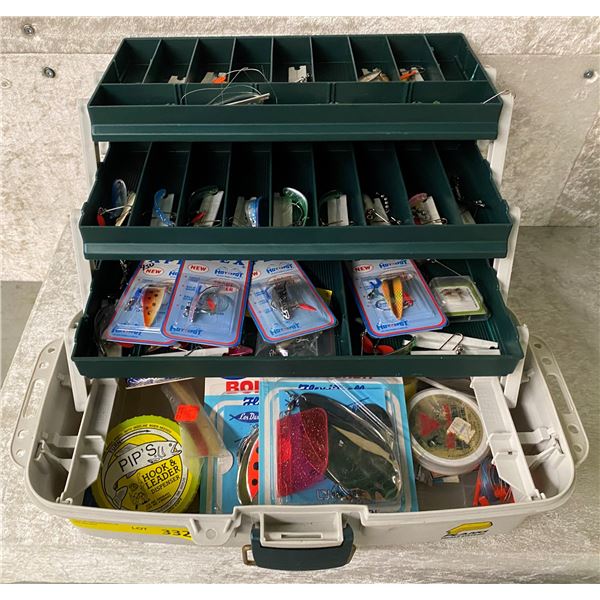 Plano tackle box & contents (mostly fresh water tackle)