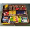 Image 1 : Vintage brown metal tackle box & contents (mostly fresh water tackle)
